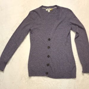 Lilac V- neck cardigan sweater